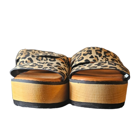 Dirty Laundry by Chinese Laundry Jolt Platform Leopard Open Toe Wedge Size 7.5 - Picture 3 of 7